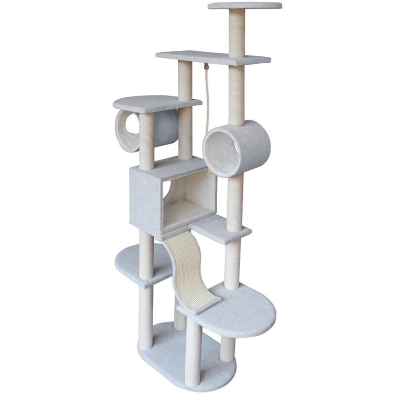 Gioco Gatto Antistress Tiragraffi Per Gatti Mobiclinic Silvestre - 3 Altezze Con Piattaforme Tiragraffi Sisal Piattaforme
