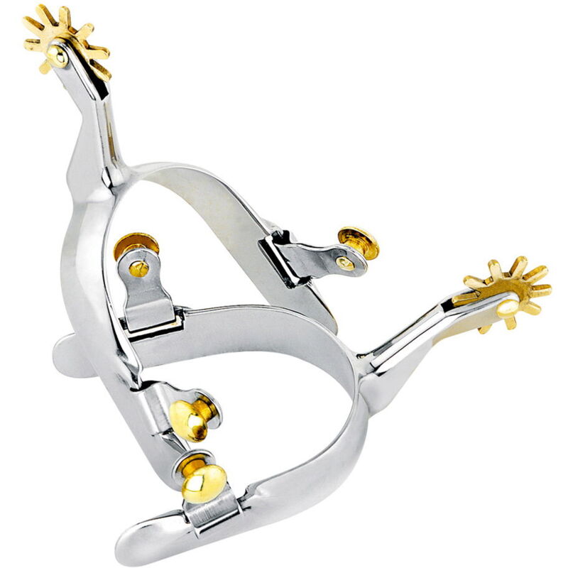Speroni Western In Acciaio Inox CLBING Con Cinghie - Accessori Equitazione Per Adulti - Foto 11