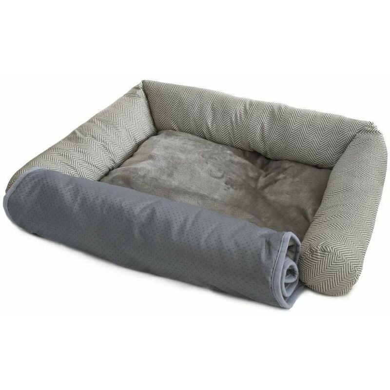 55,5 x 40 cm, grigio marmo portata massima 70 kg divano per cani telaio letto per cani di taglia piccola MSmask Cuccia per cani con cassetto media e grande cuccia rialzata