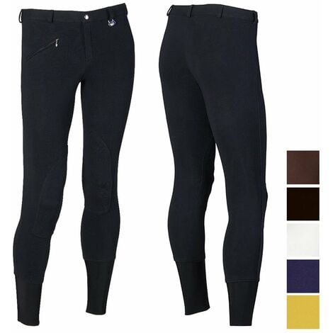 Pantaloni equitazione Winner da uomo in cotone con calza terminale: 50 IT,  blu