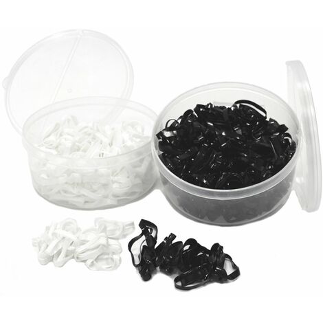 Elastici in silicone per criniera e coda in barattolo - nero