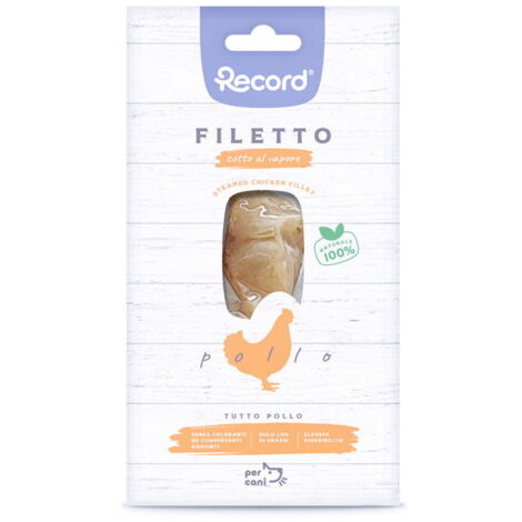 Filetto cotto al vapore tutto pollo snack monoproteico premium per cani 24 confezioni x 25 g cad.