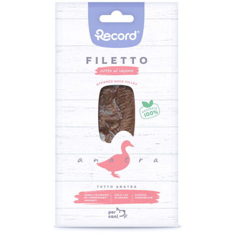 Filetto cotto al vapore tutto anatra snack monoproteico premium per cani 24 confezioni x 25 g cad.