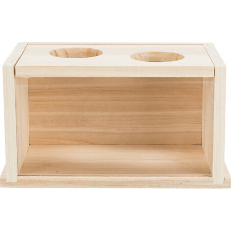 Vaschetta da bagno in legno 20×12×12cm per conigli e roditori (1/5)