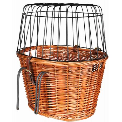 Cesto anteriore per bicicletta in vimini 44x48x33cm colore naturale