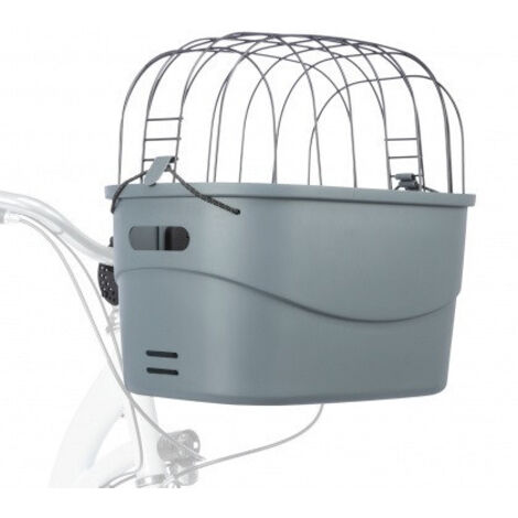 Cesto anteriore per bicicletta in plastica 42×39×30cm grigio