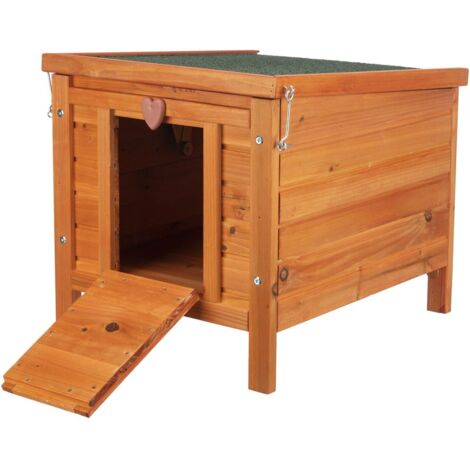 Natura casetta in pino per conigli e roditori: 60×47×50cm grigio/verde