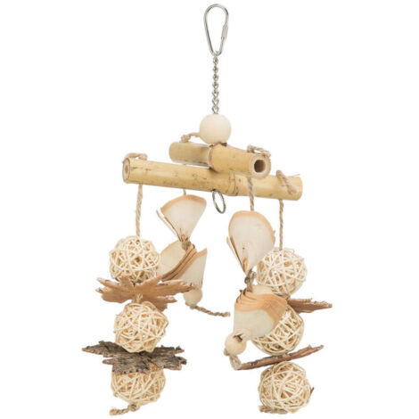 Gioco naturale, in bambu'/rattan/legno 31cm per Uccelli (1/5)