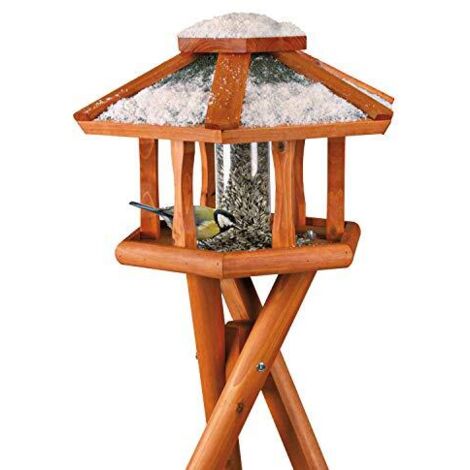 Mangiatoia natura con aste, diametro 50×34cm/1.40m per uccelli