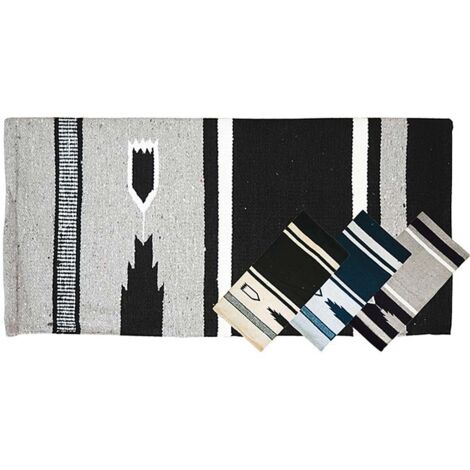 Bianco e Rosso Rn1-Lte - Tappetino sottosella in tessuto navajo con fantasia 32"x32"