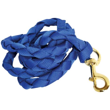 Redini A Canna In Nylon Intrecciato Showman, Estremità A Scatto A Forbice, Per Cavallo