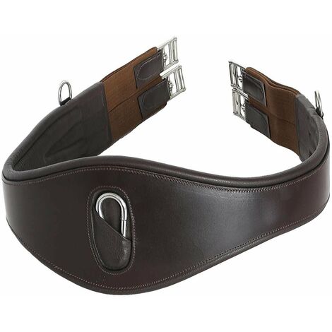 125 cm, marrone: Gagnant : sangle en cuir couleur bonbon avec doublure en cuir
