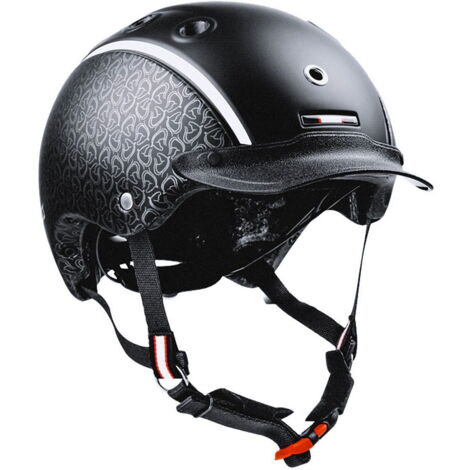Cap Equitazione Casco Equitazione Bambini Regolabile Nero