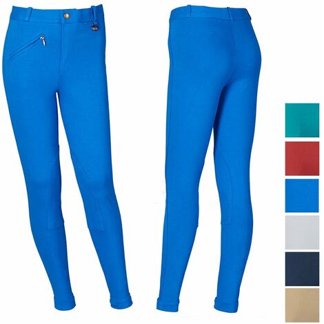 12 anni, beige: Pantalon d'équitation d'été Jodhpur pour enfants, en jersey de coton et tissu extensible
