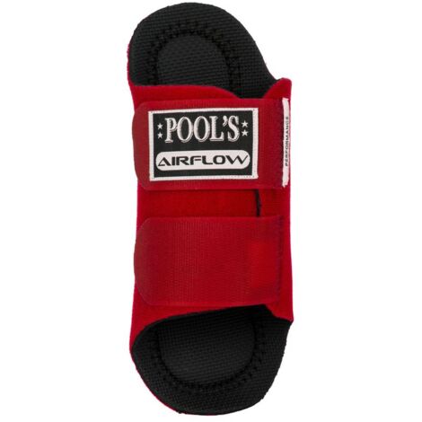 Taglia Unica, Rosso: Stinchiere anteriori per cavalli airflow in neoprene con rinforzo scamosciato
