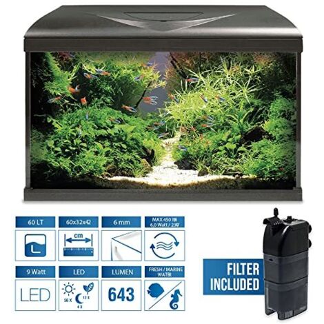 Lampada a Led 9 W-380 mm Amtra Glass Fresh Wi-fi per acquari acqua dolce per sostituire neon T5/T8