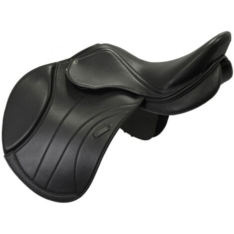 17", Nero: Sella da salto con arcione regolabile Winner Special Gavia in morbida pelle doppiata