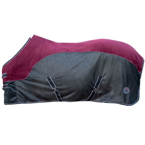 115 cm, Grigio Naturale e Blu: Coperta a rete antimosche Comfort con fodera in pile nella zona schiena e reni