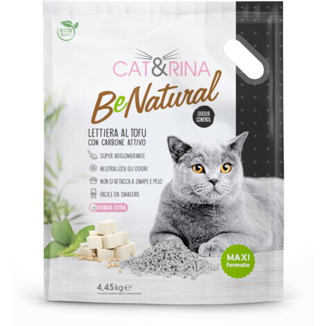 BeNatural lettiera di origine vegetale al tofu al carbone attivo 10 litri