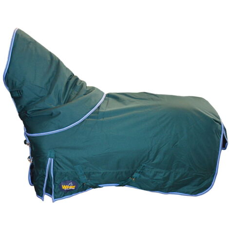 Coperta da paddock impermeabile e traspirante per cavalli 600 D con imbottitura 300g completa di collo staccabile: 145 cm, verde