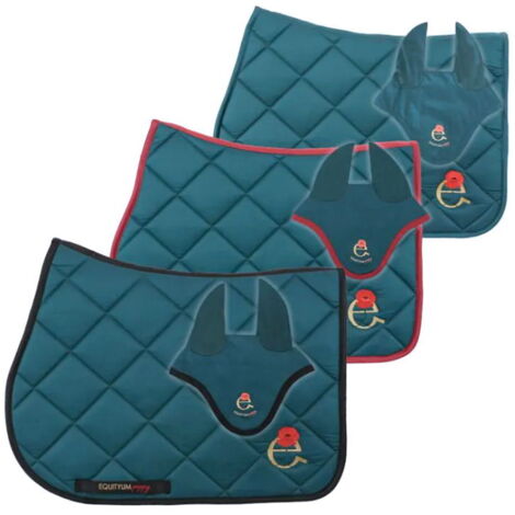 Cob , Verde bordo verde: Sottosella inglese completo di cuffietta modello Poppy con bordo a contrasto e logo papavero