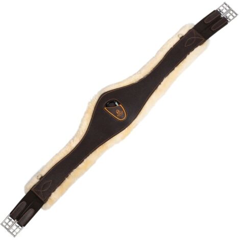 Shires Sottopancia Anatomico Anti-sfregamento Per Cavallo, Colore Marrone, Taglia 48 Cm, Con Elastico E Materiale A Nido D'Ape - 4