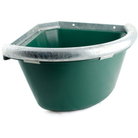 Mangiatoia Portatile Per Cavalli Tosoni - 16 Litri Verde - Con Manico E Ganci Per Box E Scuderia - Foto 4