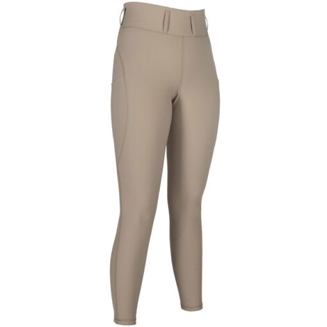48 IT, beige: Leggings donna per equitazione modello Jil a vita alta con toppa al ginocchio