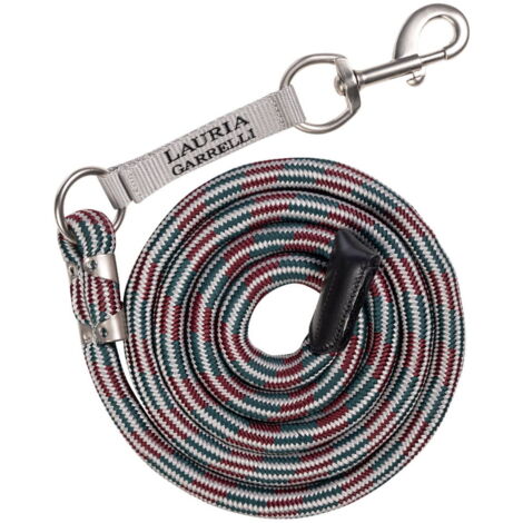Lunghina per cavalli modello Livigno con moschettone semplice 180 cm: 180 cm, verde scuro