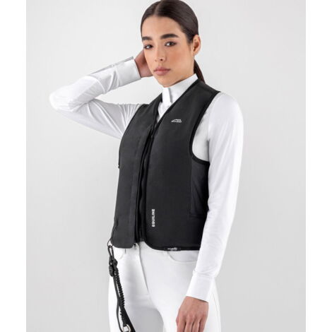 M, nero: Gilet Airbag senza dorsale Equiline modello ECLAIR
