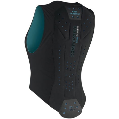 S, blu: Gilet salvaschiena da donna per equitazione Flex Fit multistrato Cross 6.0 in schiuma (1/2)