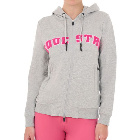 Felpa Hurley Donna Con Cappuccio E Scritta Wild Nights, In Cotone, Grigia