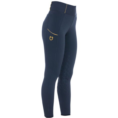 S, Bianco: Leggins equitazione da donna slim fit a vita alta full grip elasticizzati e leggeri