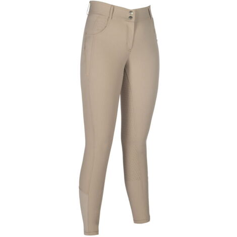 52 IT, bianco: Pantaloni donna per equitazione modello Ari Mid Rise full grip