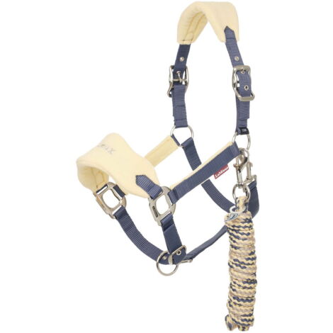 Weaver Leather Cavezza imbottita regolabile in nylon, blu, cavallo medio 2,5 cm