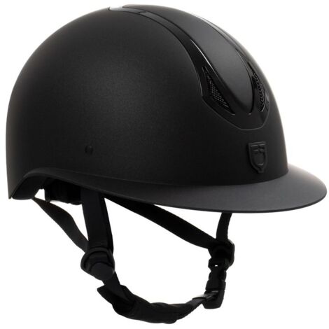 Cap donna con visiera larga omologazione en 1384-2023: s (52-54 cm), Nero/Silver