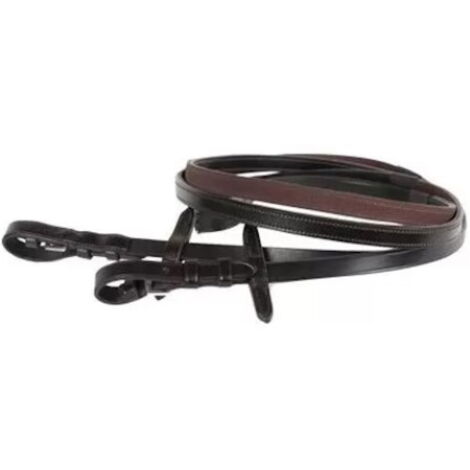 Briglia di Dressage di cavallo-nero pieno con redini di gomma Havana o nero di a