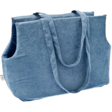 grigio - Borsa trasportino con guinzaglio e cuscino estraibile modello Everyday per cani e gatti