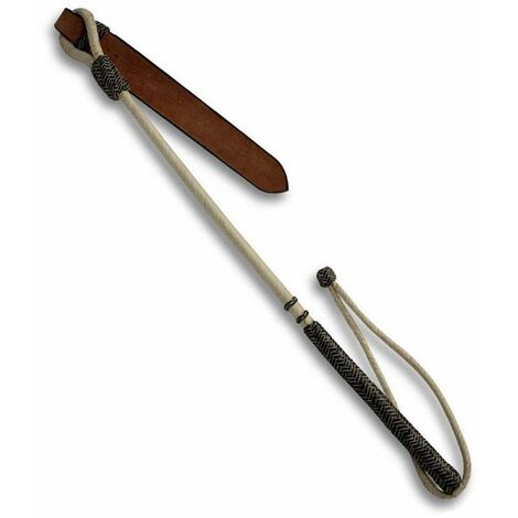 Frustino Sun Whip Nero Con Fungo - Per Equitazione, Lunghezza 140 Cm