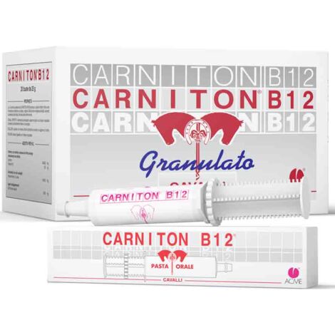 CARNITON B12 mangime complementare per cavalli a base di Vitamina B12 e L-carnitina: 20 buste da 25g