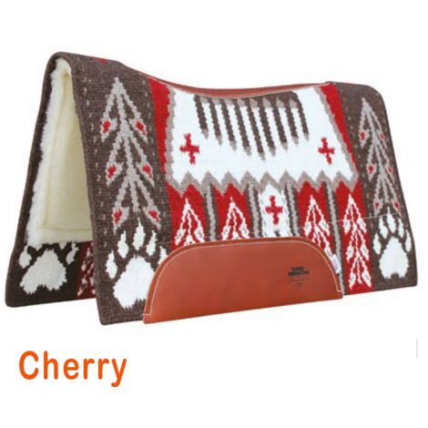 Marrone Marigold - Sottosella western in lana modello Bearpaw 33x38"