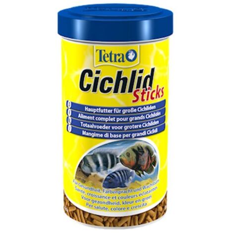 TetraCichlid sticks mangime di base per salute colore e crescita di grandi Ciclidi 500 ml