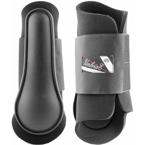 Coppia di stinchiere in neoprene con rinforzo in plastica e chiusura in  tessuto a strappo: PONY