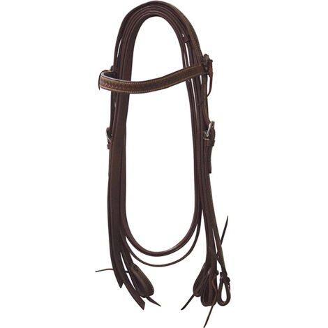 Full, Marrone: Briglia western dritta completa di redini
