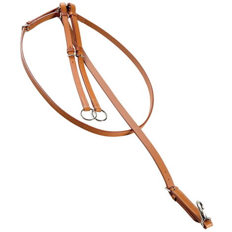 Nero - Martingala western pool's in cuoio artigianale a collier con doppia regolazione