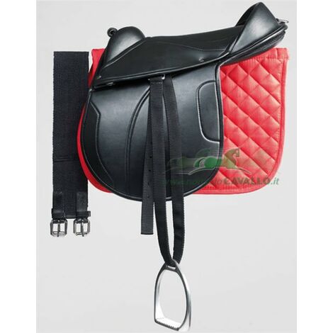 Sella Western Sintetica Per Bambini, Colore Marrone E Nero, Misure 12, 13 E 14, Perfetta Per Pony! - Foto 5