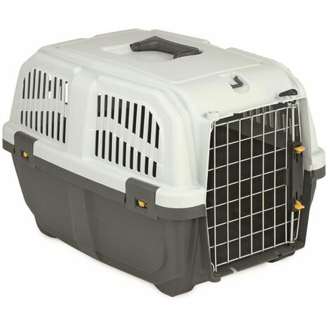 Trasportino in plastica modello Skudo per cani e gatti: 63x40x39 cm