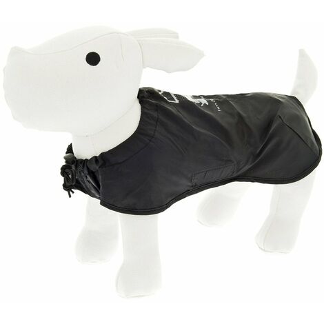 Impermeabile con chiusura a strappo modello Pocket per cani: 70cm (nero) - nero