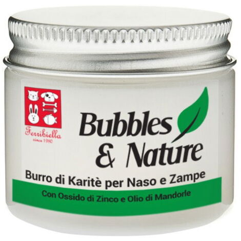 Burro di karitè con ossido di zinco e olio di mandorle per naso e zampe dei cani 50 ml