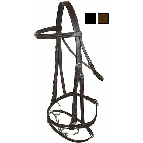 Cwell Equine - Briglia Messicana in Pelle con redini integrali